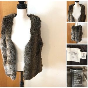 Hip Length Lined Faux Fur Vest